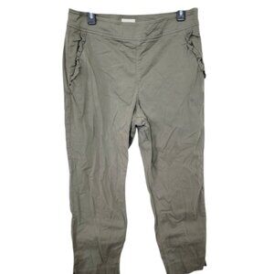 Kate Spade Women's Olive Elastic Waist Slim Fit Casual Capri Pants Size 10